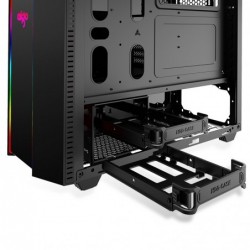 Case Atx Tower Aigo F10 Black 0.6MM SPCC 4*USB3.0/2.0 2*Strip Rainbow Side Glass