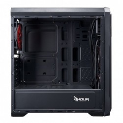 Case Atx Noua Noob X3 Black 0.55MM SPCC 3*USB3.0/2.0 1*Fan 15 Led Red Side Glass