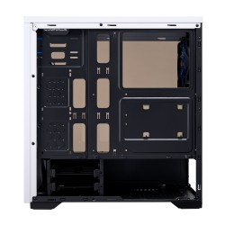 Case Atx Noua Noob X7 White 0.55MM SPCC 2*USB3.0/2.0 1*Fan 15 Led Blu Side Full Plexiglass