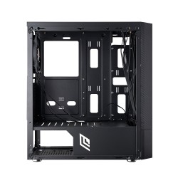 Case Atx Noua Smash S9 Black 0.50MM SPCC 3*USB3.0/2.0 1*Fan Dual Halo Addressable 1*Strip Led ADD-RGB Side Glass