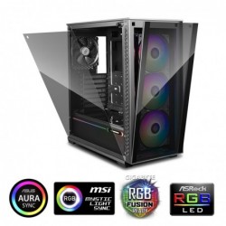 Case Atx Full Tower Deepcool Matrexx 70 Black 0.6MM SPCC 3*USB3.0/2.0 3*Fan 120mm ADD-RGB Front & Side Glass