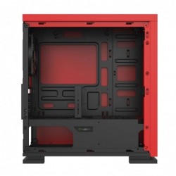 Case Micro Atx GameMax Mini Tower Expedition Red 0.6mm SPCC 3*Usb3.0/2.0 1*Fan 15 Led Red Pannello Laterale Full Plexiglass