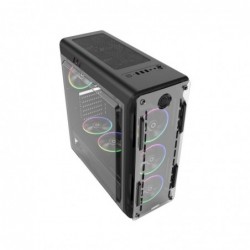 Case Atx GameMax G510 Black 0.5MM SPCC 3*USB3.0/2.0 4*Fan Dual Halo Slim Rainbow Side Full Plexi