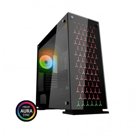 Case Atx Full Tower GameMax M910 OnyxII Black 0.7MM SPCC 4*USB3.0/2.0 4*Fan 21 Led RGB Rainbow Front & Dual Side Glass