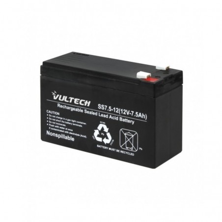 Batteria Ermetica al Piombo Vultech GS-7AH 12V 7,5A per Dispositivi Elettrici