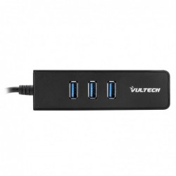 Hub 3 Porte USB Vultech HRJ-03USB3 USB 3.0 5 Gbps e Porta RJ45 Gigabit