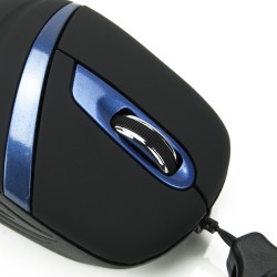 Mouse Micro Ottico Usb 2.0 Vultech MC-01B 1200Dpi con Cavo Retrattile Black & Blue