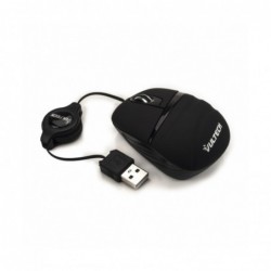 Mouse Micro Ottico Usb 2.0 Vultech MC-01N 1200Dpi con Cavo Retrattile Nero