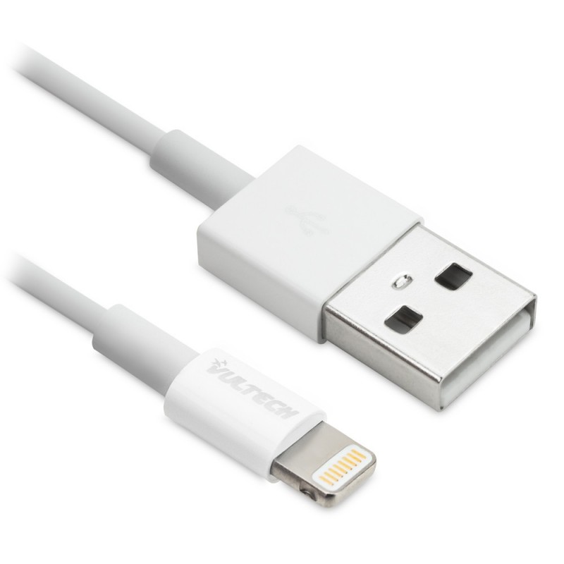 Cavo iPhone Vultech SM-T61WH Usb To Lightning 1 Metro TPE Certificato Bianco