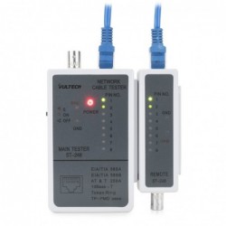 Tester Per Cablaggio Dati e Video Vultech T002 RJ45 BNC Coassiale