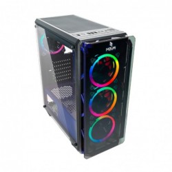 Case Atx Noua Cool G4 Blu 0.6MM SPCC 3*USB3.0/2.0 4*Fan Dual Halo Rgb Rainbow Addressable Front & Dual Side Glass